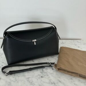Toteme T-lock leather top handle bag